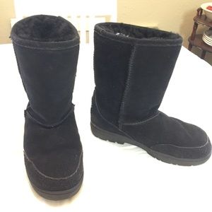 Sale🎉BearPaw mid-calf Black shearling boots GUC